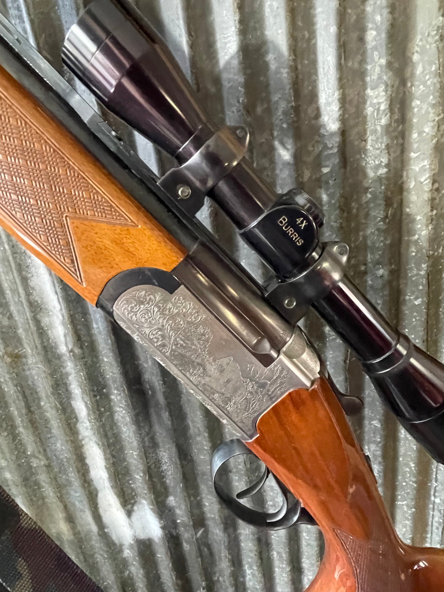 Italian Combination Gun – 12 Gauge Over .222 Remington – Arms Sport Import – Burris Scope