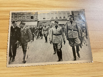 Original Pre-WWII German Officers in Bruges Belgium Photo-Third Reich Era