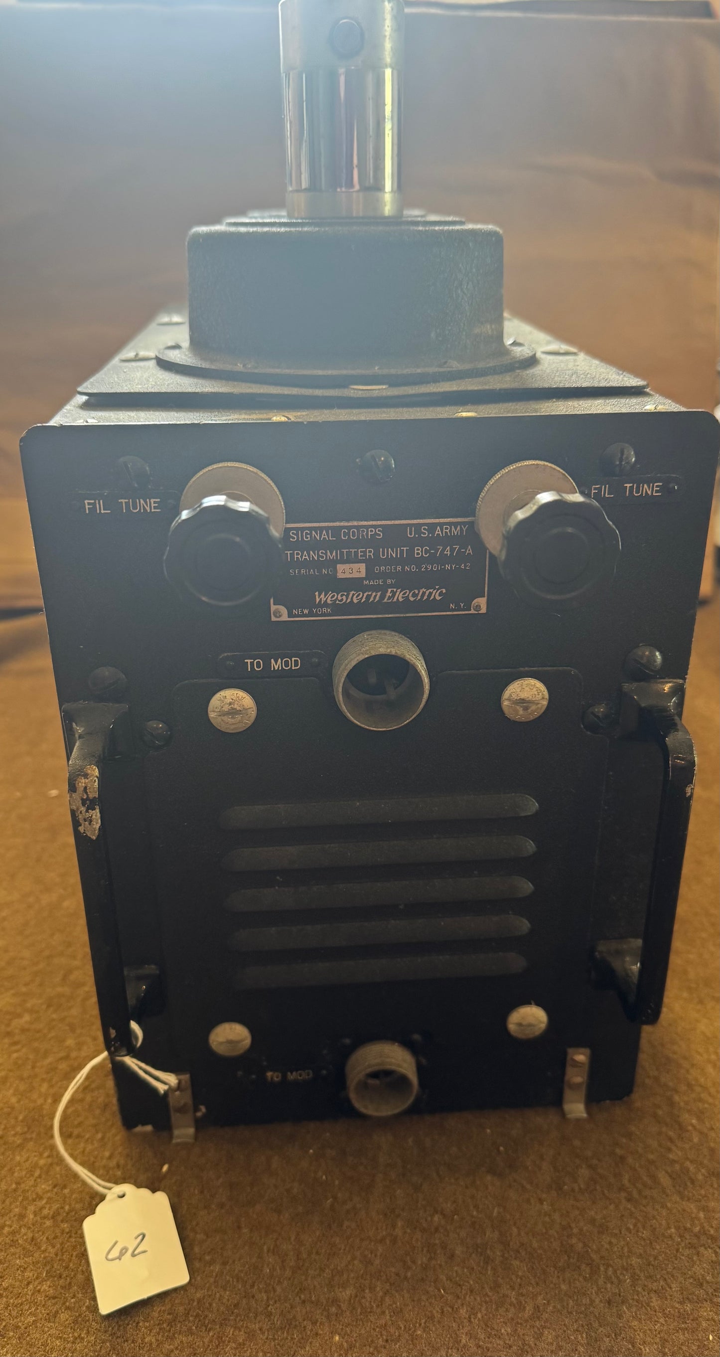 WWII U.S. Army Signal Corps BC-747-A Transmitter Unit