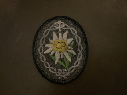 WWII German Eldelweiss Mountain Troops Sleeve Patch