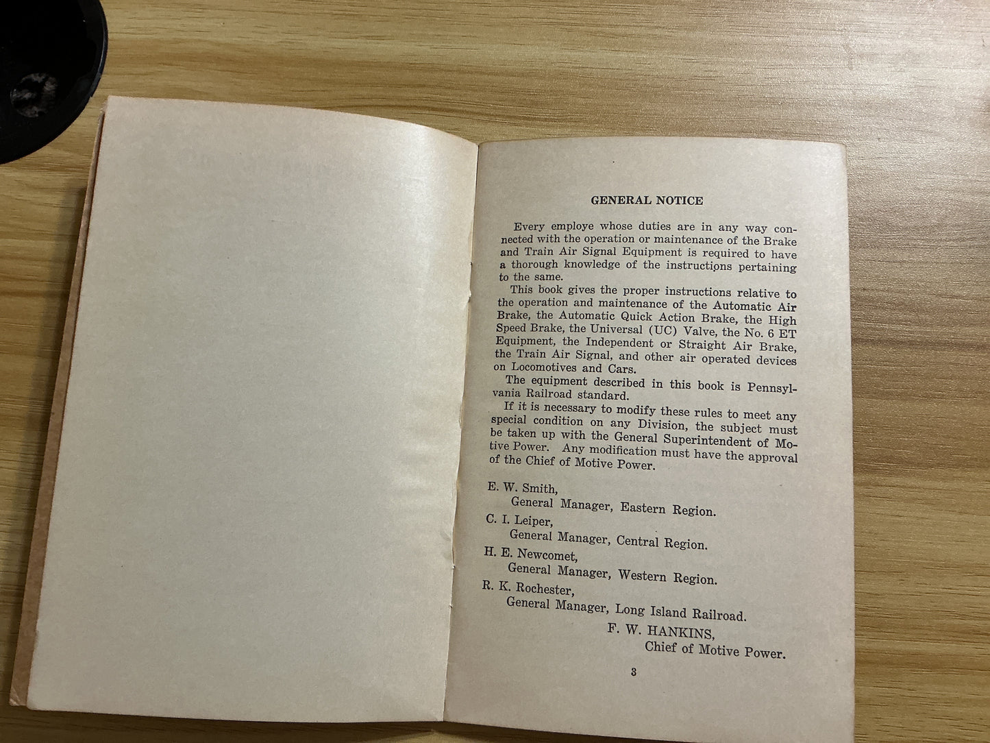 1928 Brake & Train Air Signal Instruction Manual No. 99-B-1 Railroad Locomotive Reference Book w/ Diagrams