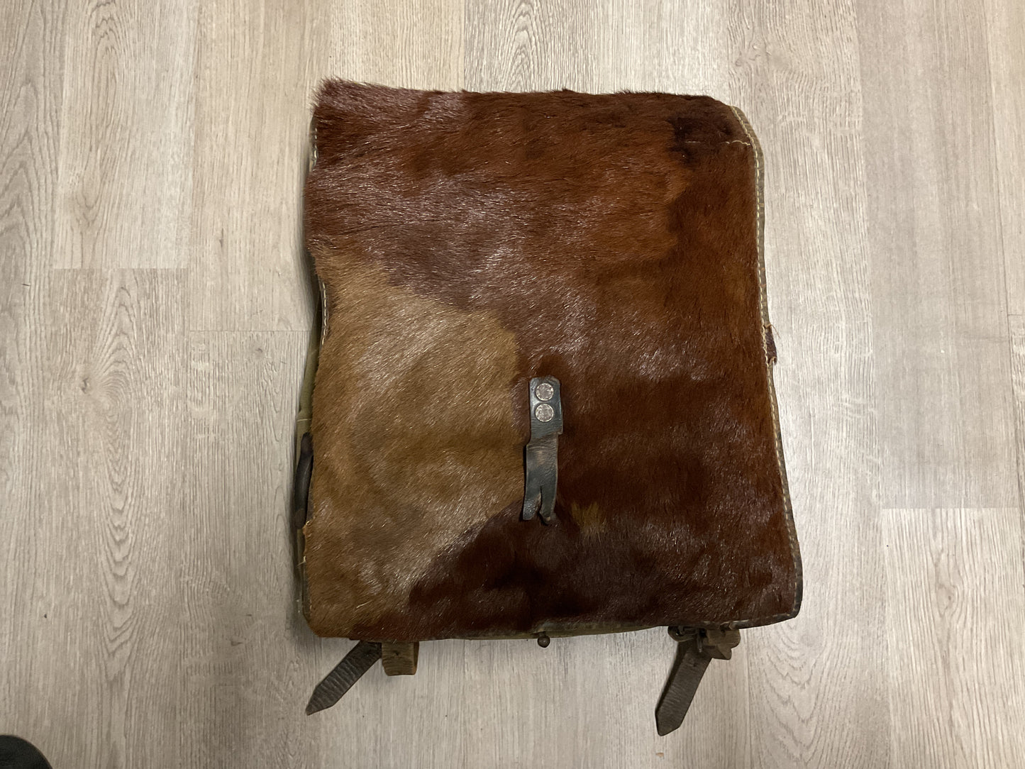 WWII Military Cowhide Tornister Rucksack Backpack