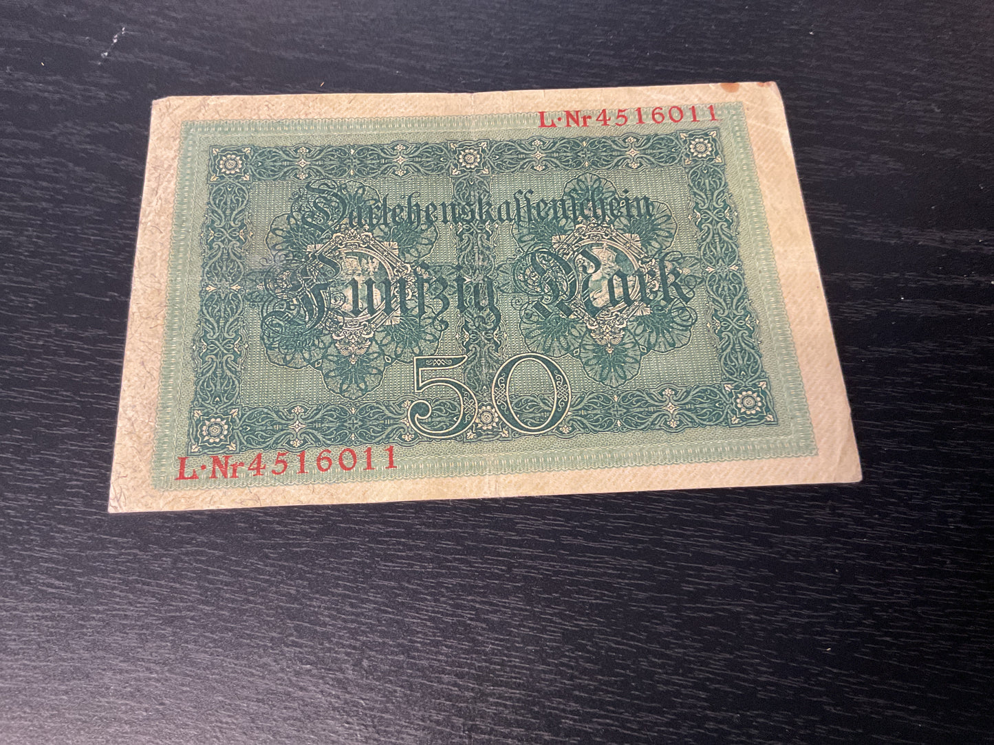 German 50 Marks Loan Office Bill 1914