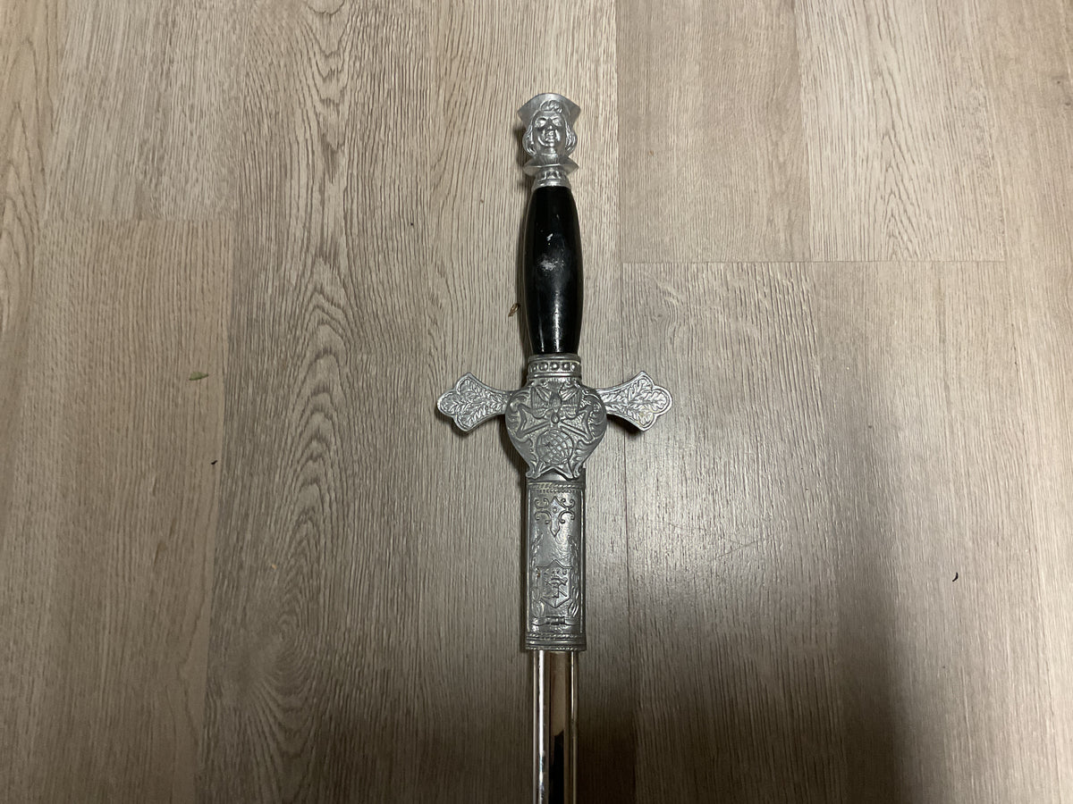 Vintage Knights of Columbus Ceremonial Sword w/ Metal Scabbard
