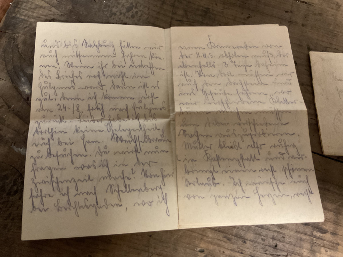 Original WWII German Feldpost Letter & Envelope-Zellendorf-Aug 1942