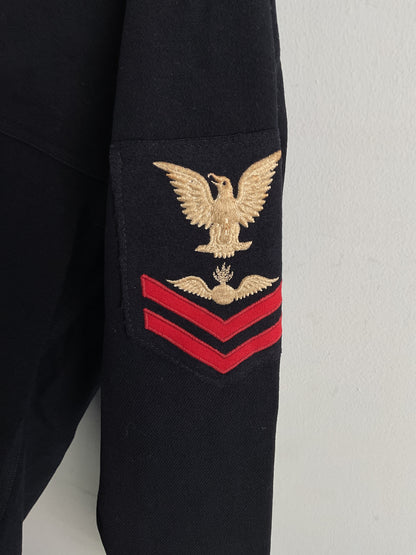 WWII U.S. Navy Dress Blue Jumper – Petty Officer Third Class with Ruptured Duck