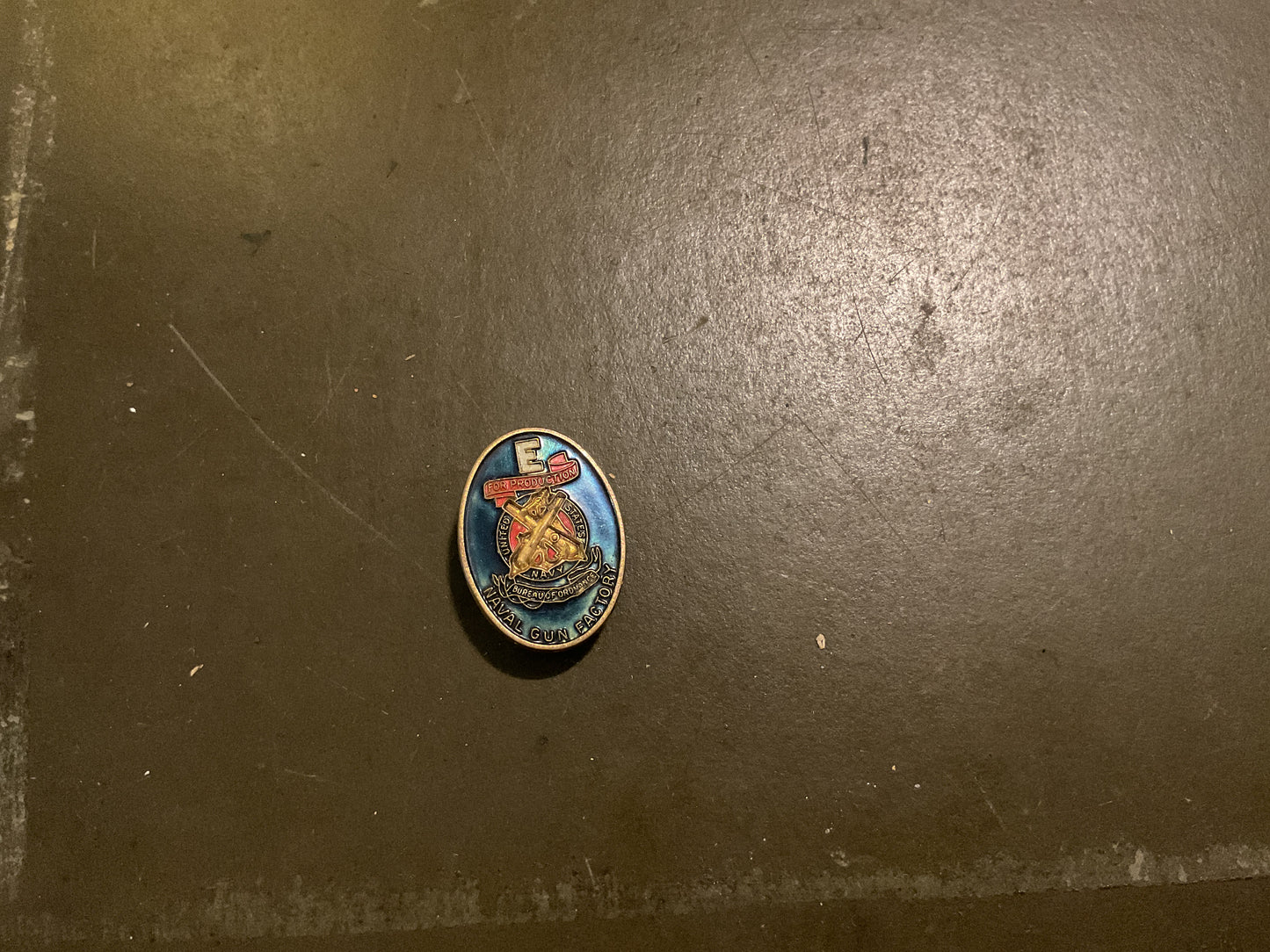 WWII US Navy E for Production Pin