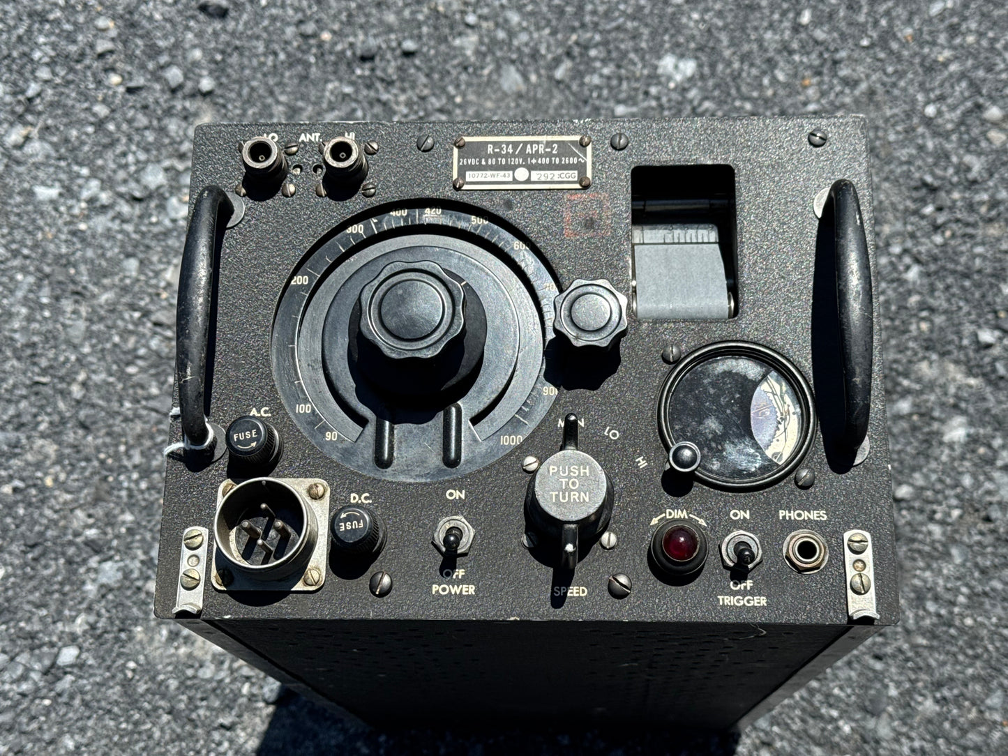 WWII-era U.S. military R-34/APR-2 receiver