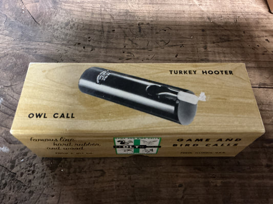 Vintage P.S. Olt No. 440 Owl Call/ Turkey Hooter w/ Original Box & Instructions