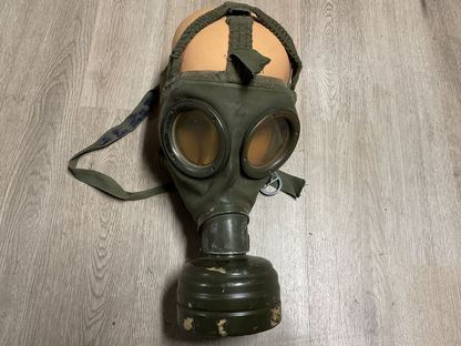 WWII German M30 Gas Mask w/ FE37 Filter & Original Canister-Wehrmacht WWII