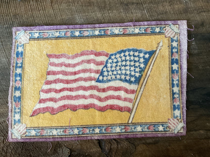 WWI Tobacco Felt Flag (approx 9x6)