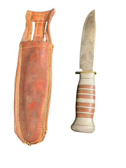 WWII Theater Knife with Leather Sheath