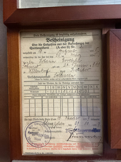 Original WWII German Third Reich Document & Postal Collection-8 Piece Group