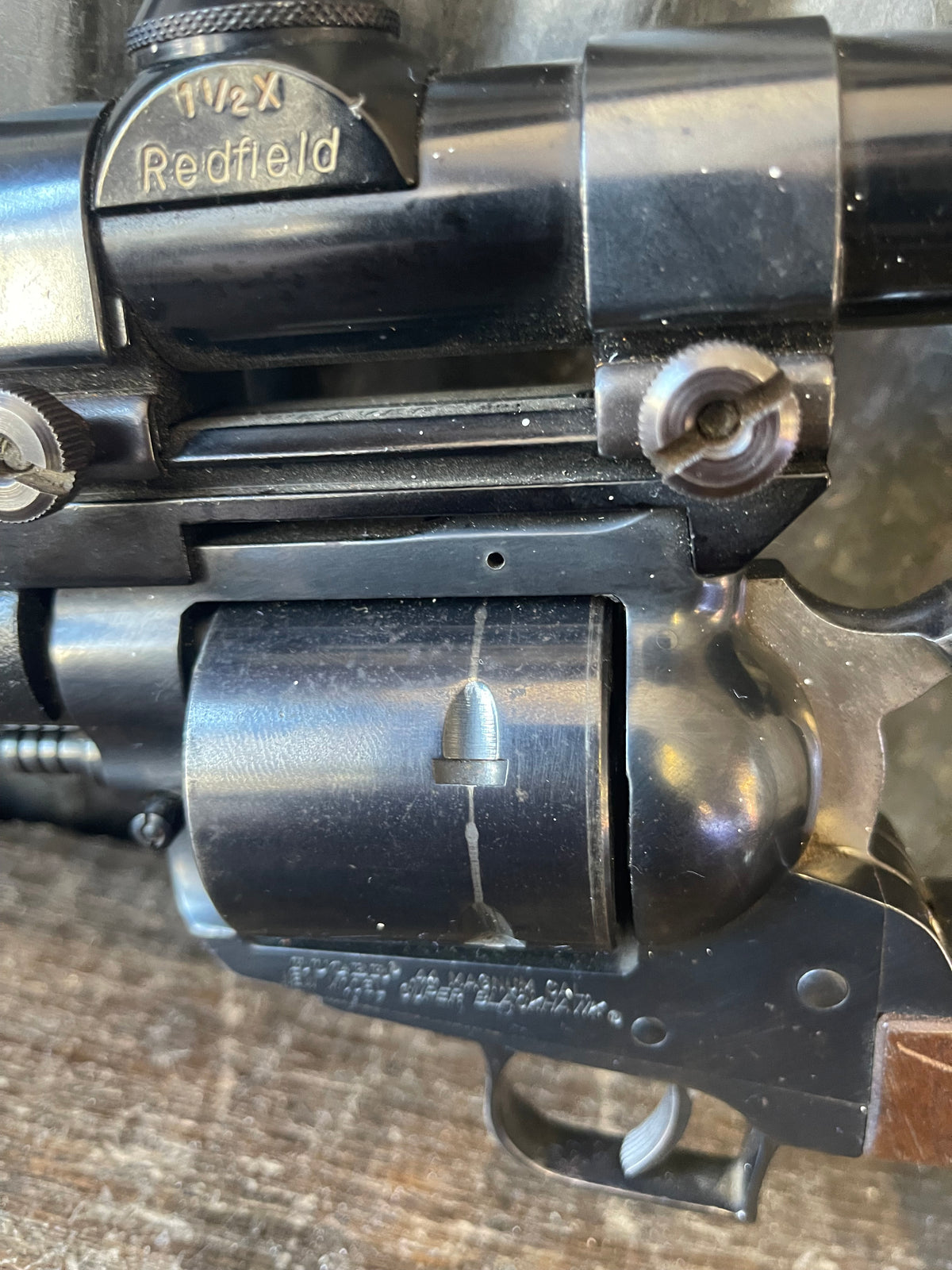 Ruger Blackhawk .44 Magnum Revolver – Redfield 1½X Pistol Scope – Vintage Hunting Setup
