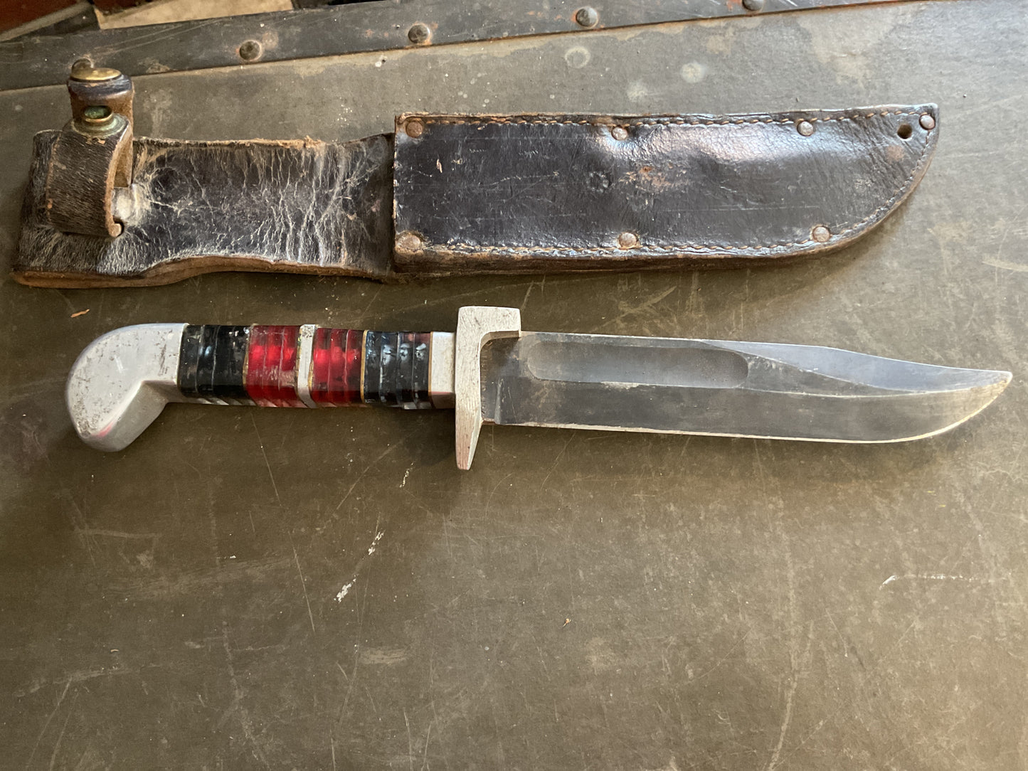 WWII USMC Theatre Knife Marked USMC Camillus