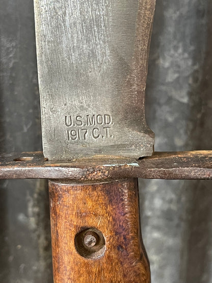 WWI U.S. Model 1917 C.T. Bolo Knife by Plumb St. Louis with Scabbard