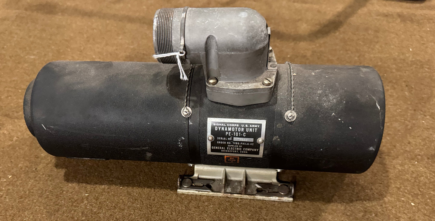 WWII U.S. Army Signal Corps PE-101-C Dynamotor Unit — General Electric / Wincharger