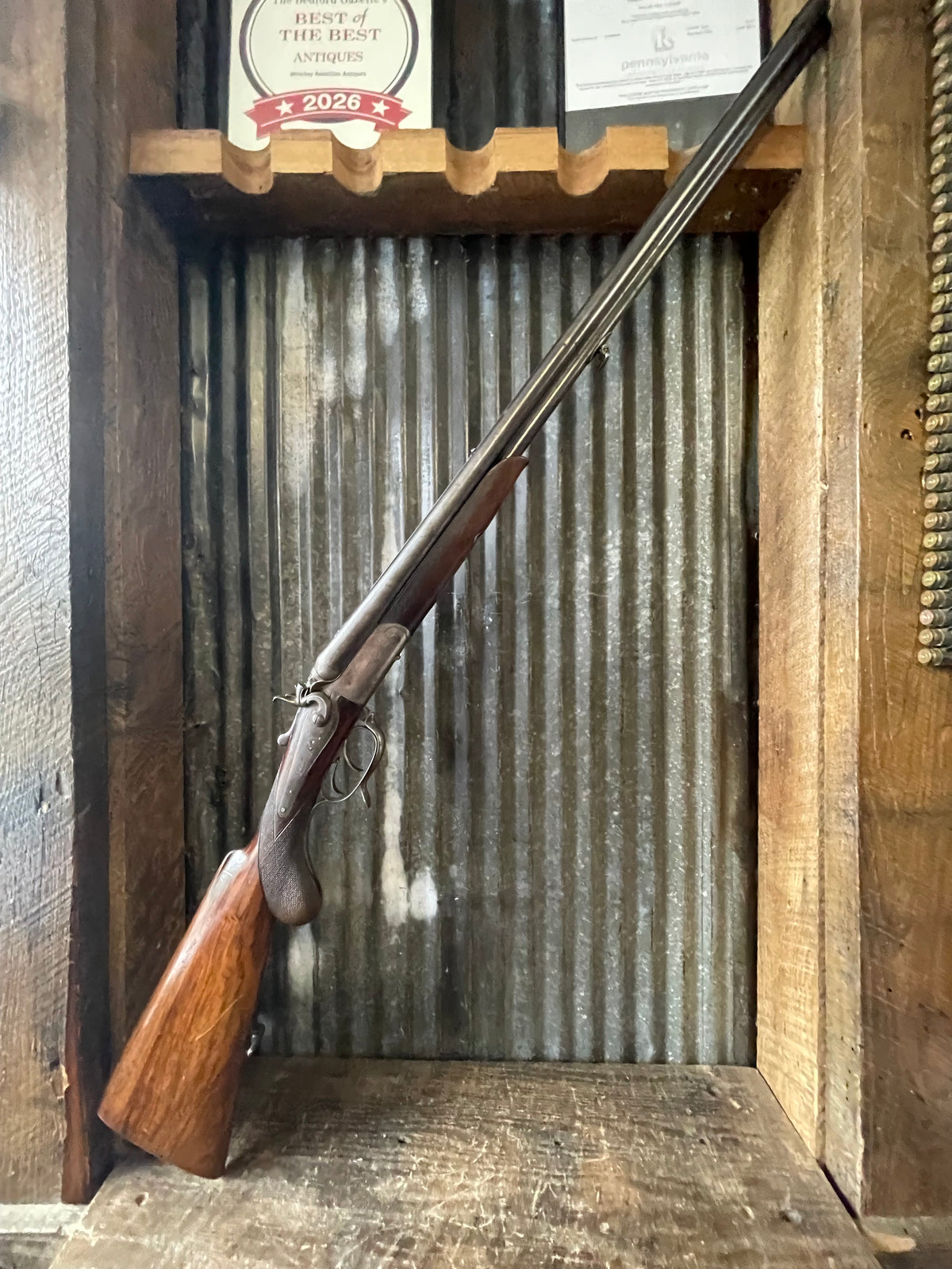 German I.A. Kuppscher Hammer Drilling – 16 Gauge x 16 Gauge / Rifle – Underlever Combination Gun