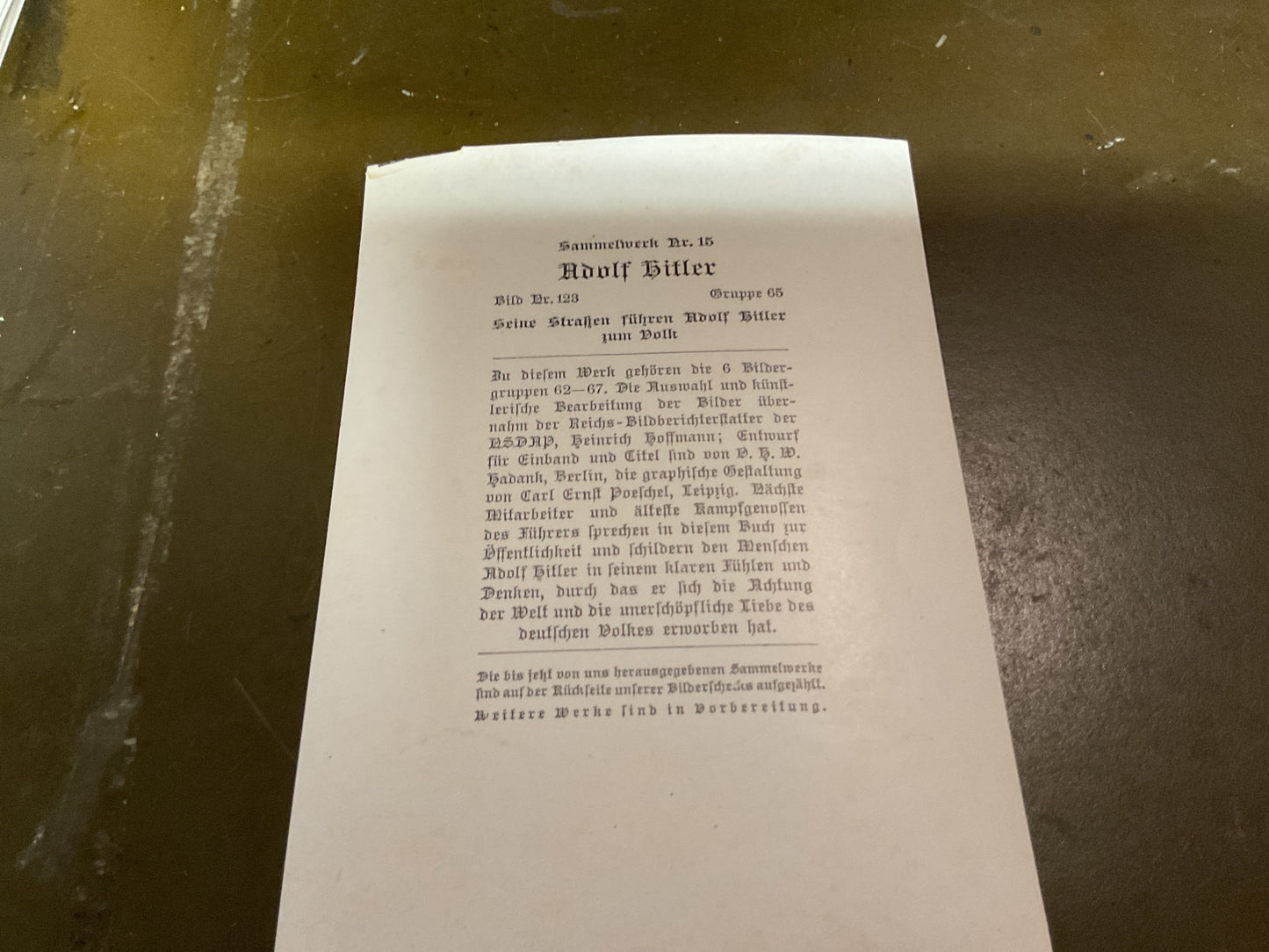 WWII German Propaganda Card