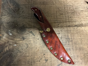 Buck Akonua Fixed Blade Hunting Knife w/ Original Leather Sheath-Made in the USA