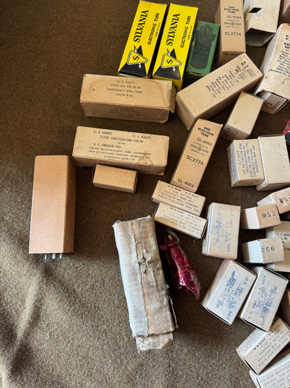 Large NOS WWII U.S. Army / U.S. Navy Vacuum Tube Lot