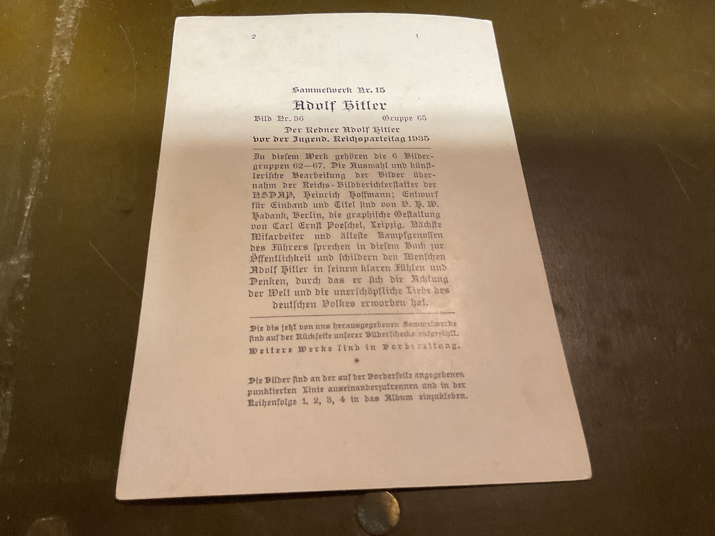 German Propaganda Card