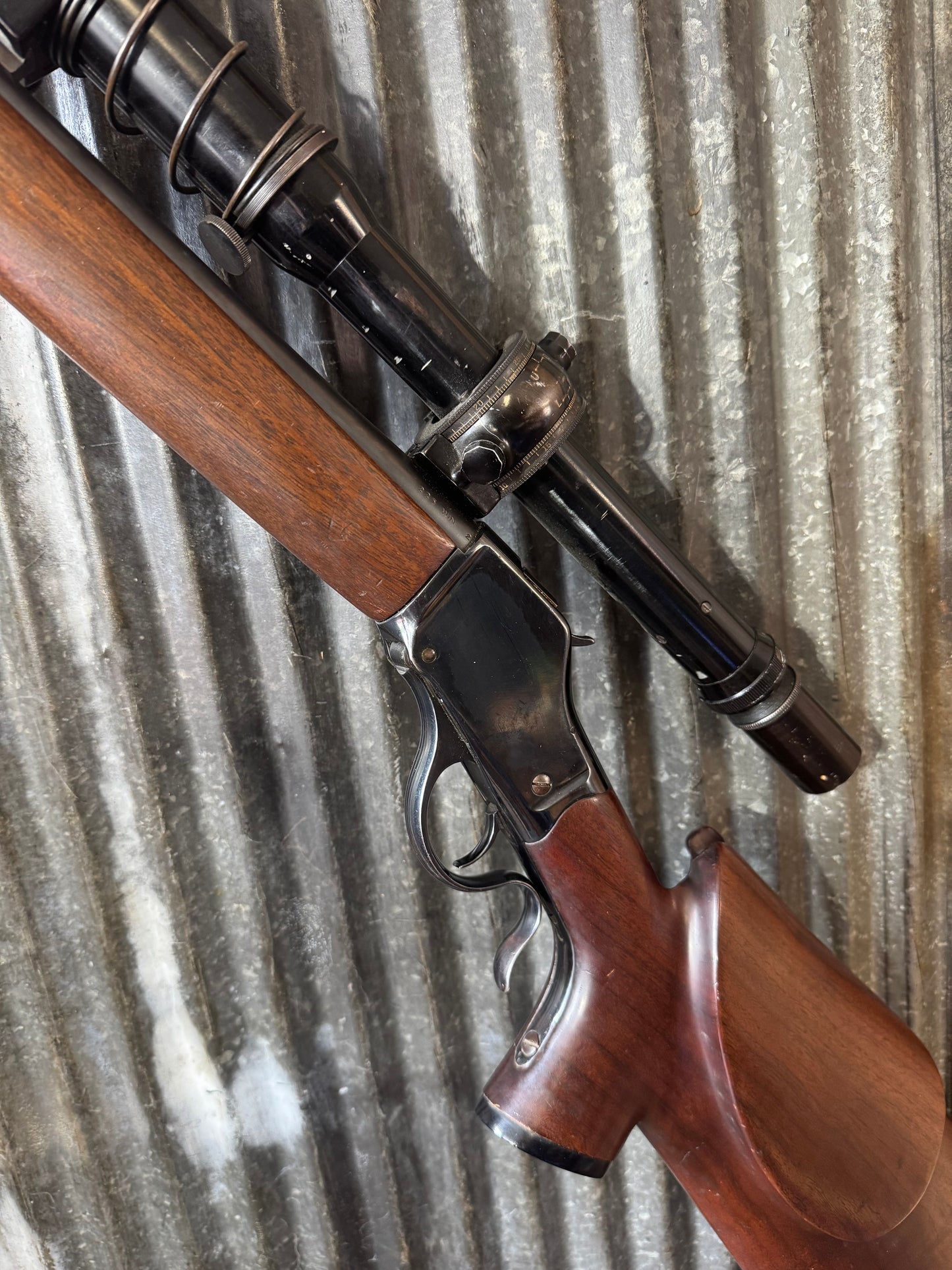 Custom Winchester 1885 High Wall Target Rifle – .225 Winchester – Heavy Barrel – B&L Balvar 24 Scope