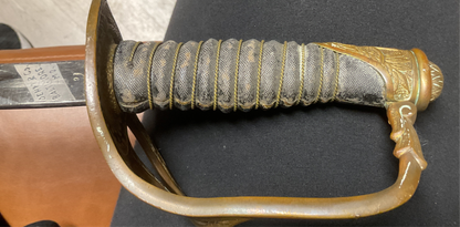 Antique U.S.Officer’s Saber Sword-Dehn & Co Baltimore-Etched Blade With Scabbard