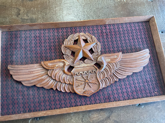 Hand Carved USAF Pilot Wings
