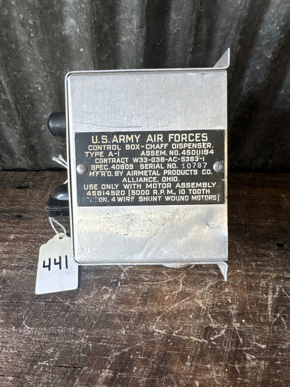 WWII U.S. Army Air Forces Type A-1 Chaff Dispenser Control Box