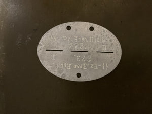 German WWII ID Tag P2 Gren RGT 8