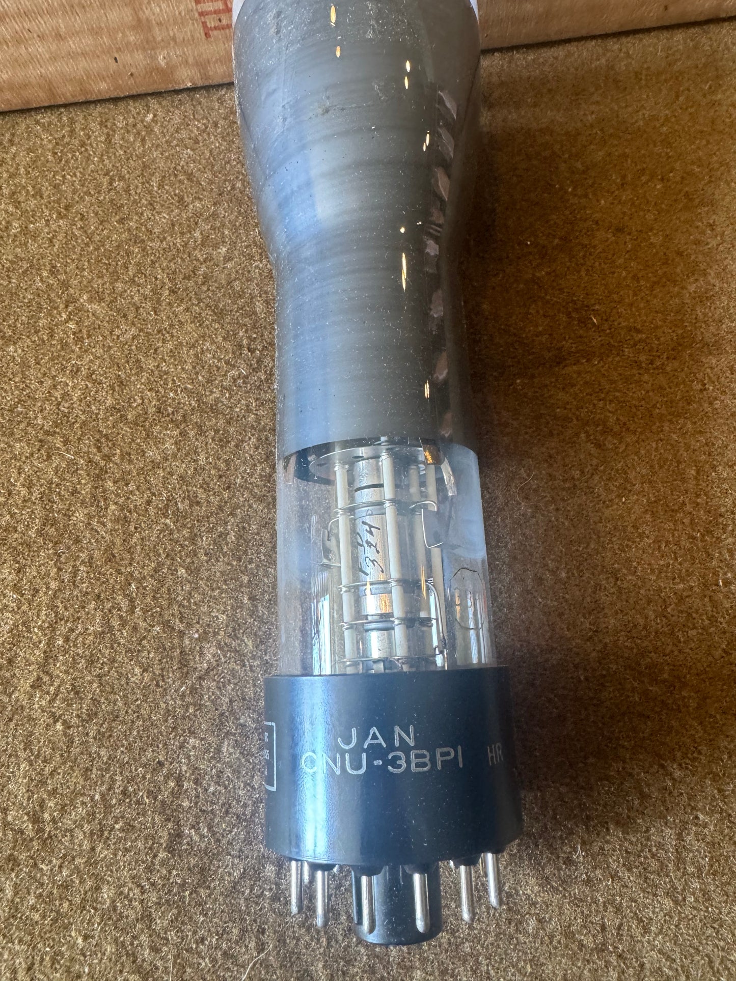 NOS WWII JAN CNU-3BP1 CRT Tube w/ Original U.S. Army / U.S. Navy Box