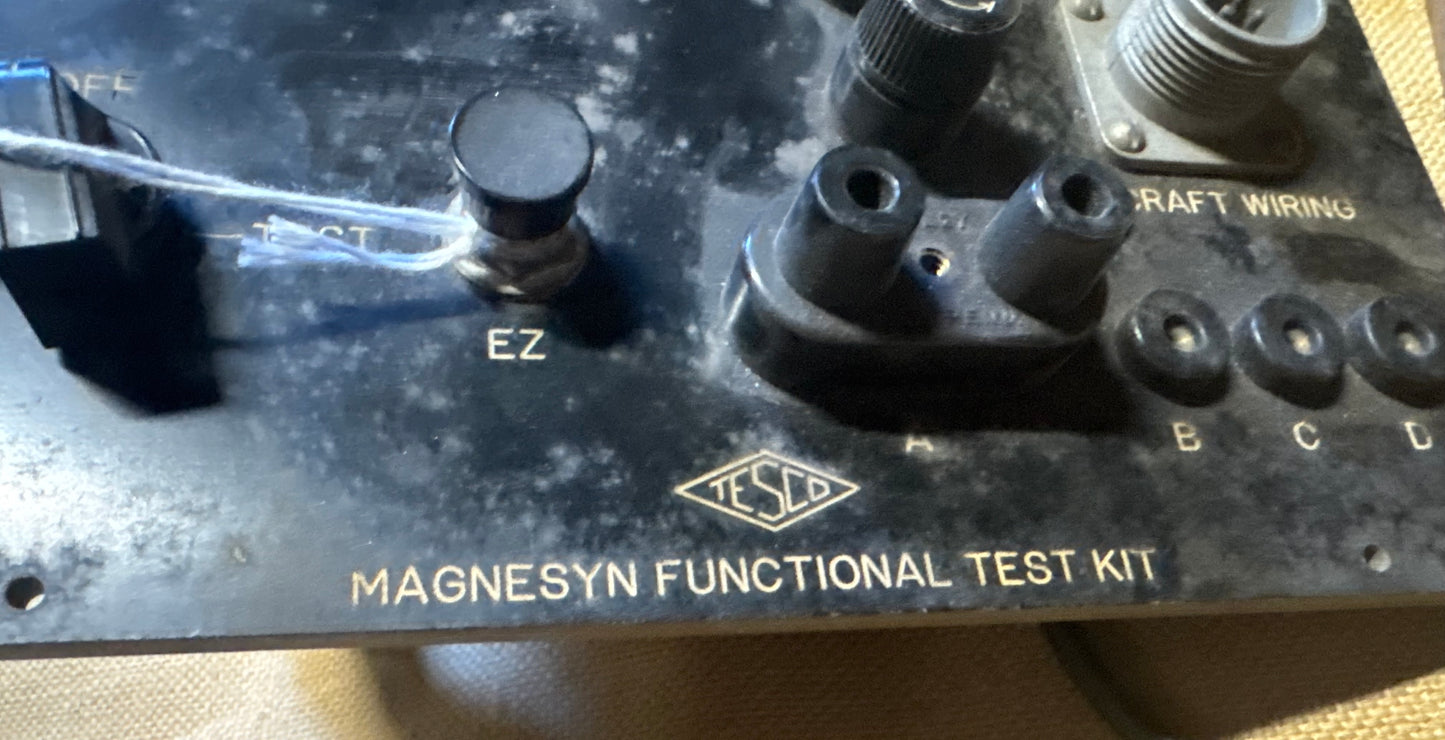 WWII Bendix/Pioneer Magnesyn Functional Test Kit Aircraft Instrument Synchronizer Tester
