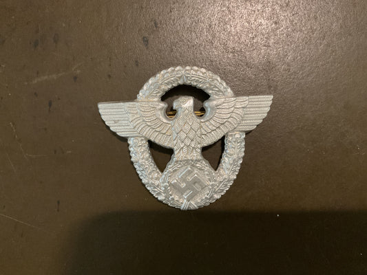 WWII 2nd Pattern German Police Cap Eagle and Wreath F.K.S