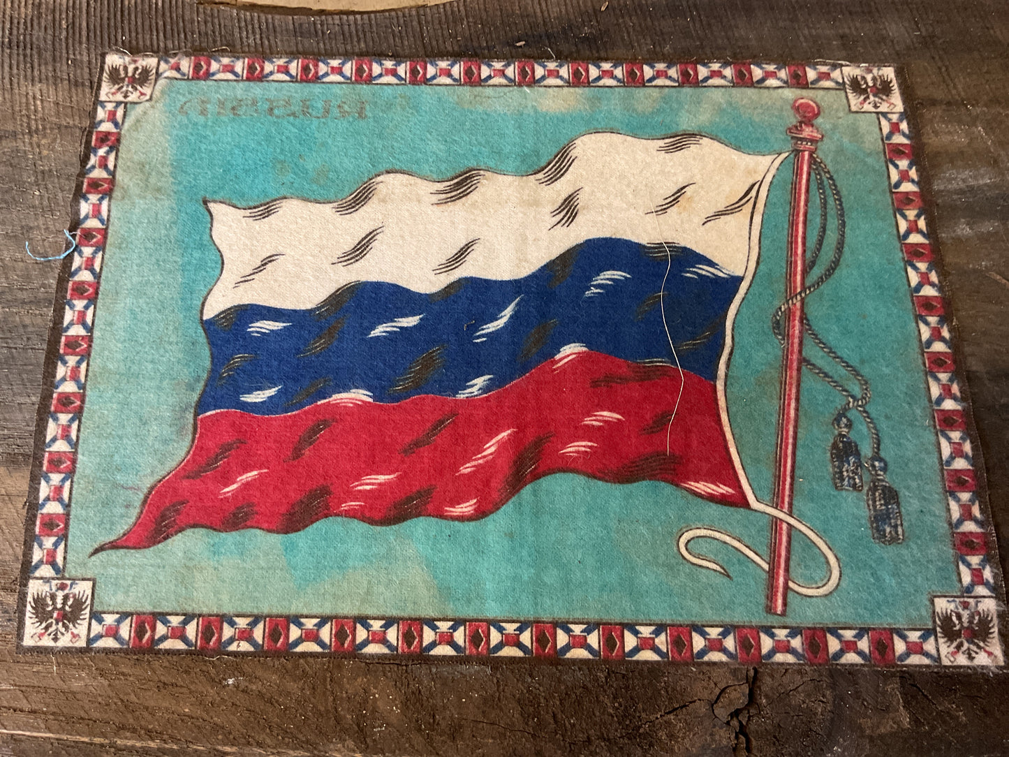 WWI Tobacco Felt Flag (approx 11x8)