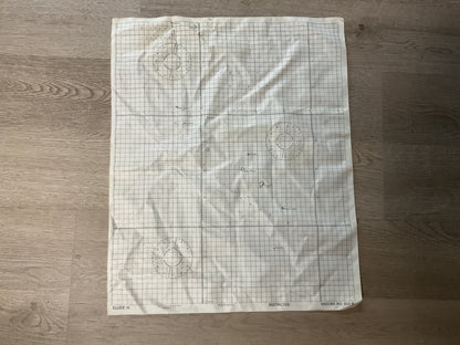 WWII Cloth Survivor Map for Pilot/Lifeboat