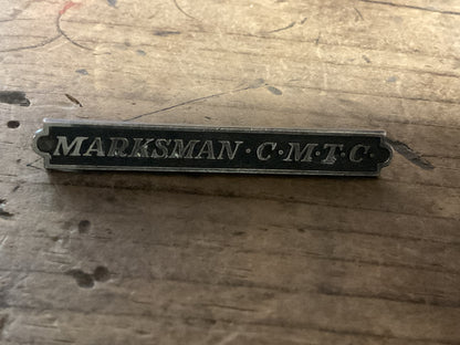 1920’s-1930’s Citizens’ Military Training Camps (CMTC) Marksmen Qualification Pin