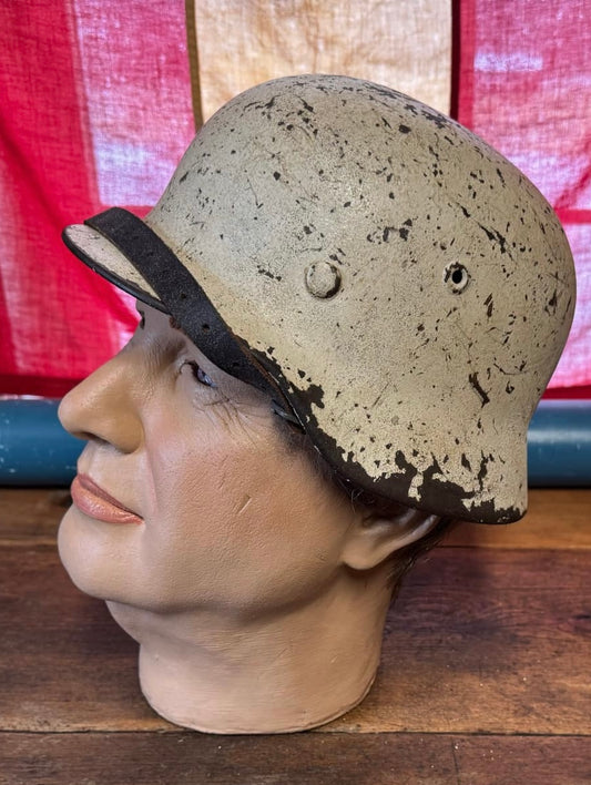 German M40 WWII Helmet Snow Camo