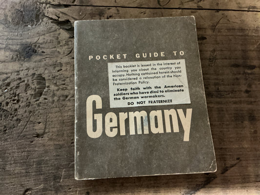 Original WWII U.S. Army Pocket Guide to Germany 1944 War Dept. Occupation Manual