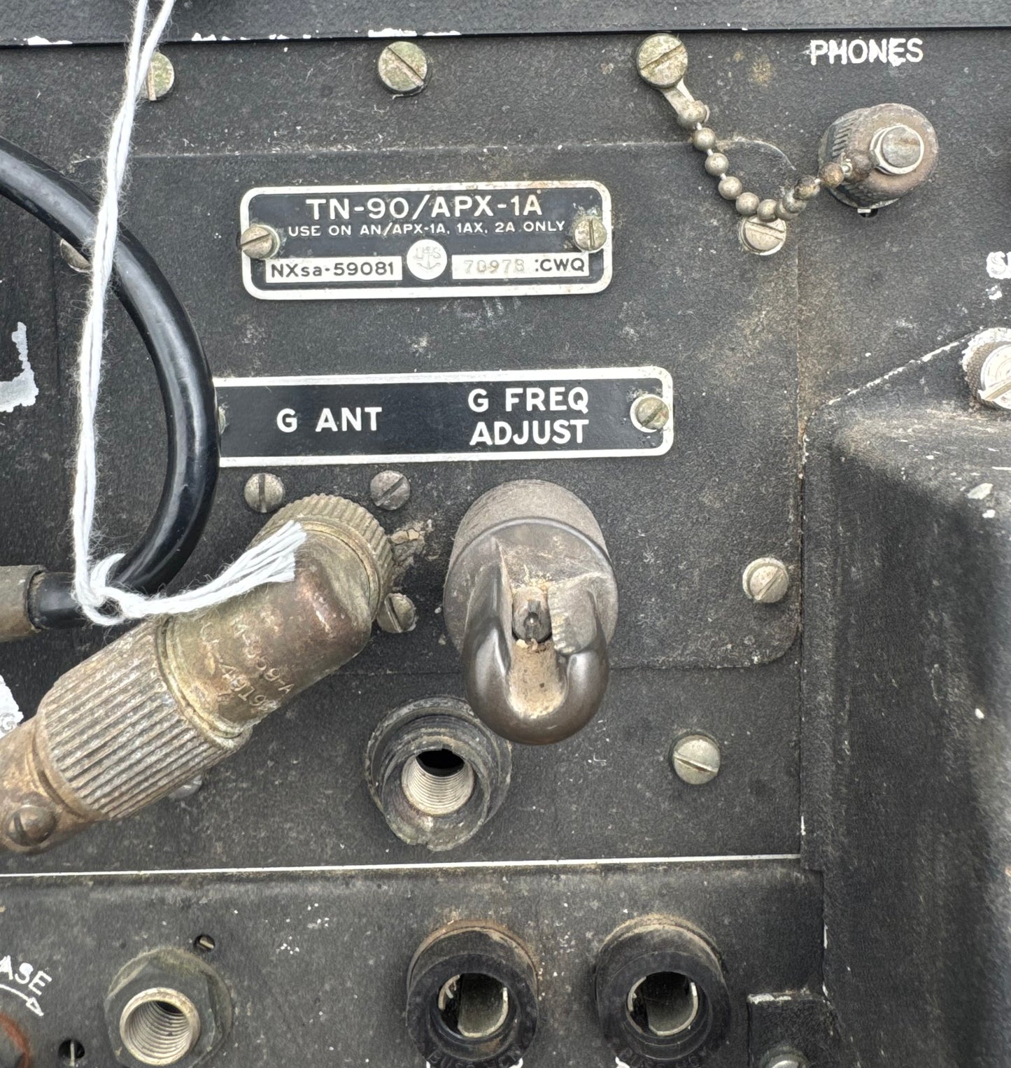 WWII U.S. Navy AN/APX IFF Radar Transponder Assembly — RT-55/APX, RT-57/APX-2A, TN-90/APX-1A
