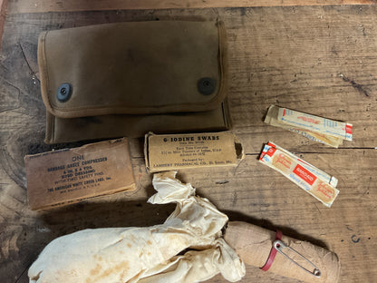 U.S. Model 1916 Small Articles Pouch w/ WWII-era Medical Contents