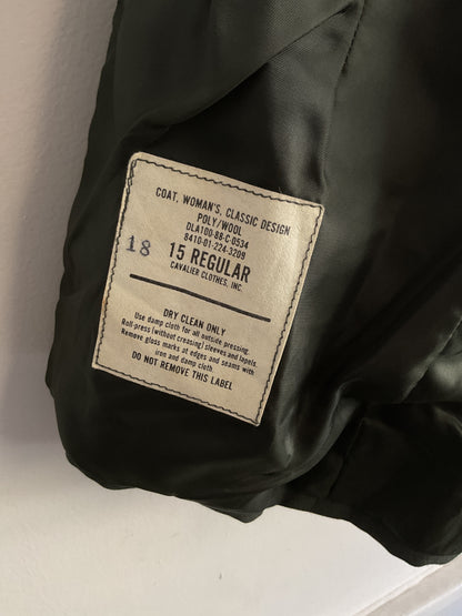 Vietnam War Era U.S. Army Women’s Service Dress Coat - Sergeant Rank with Army Service Forces Patch - Size 15R
