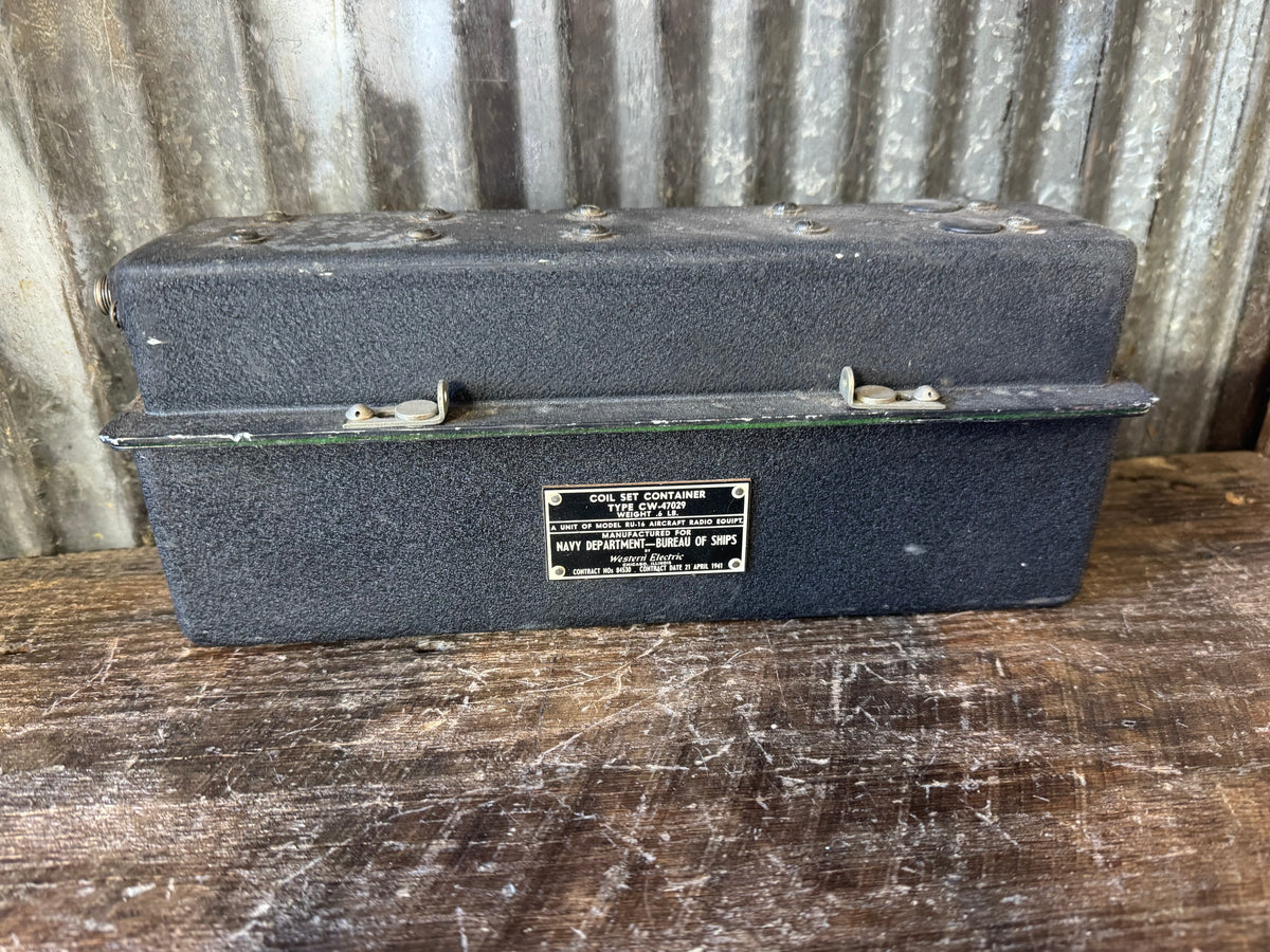 WWII U.S. Navy Western Electric RU-17 Aircraft Radio Dual Coil Set CW-47202 With Case