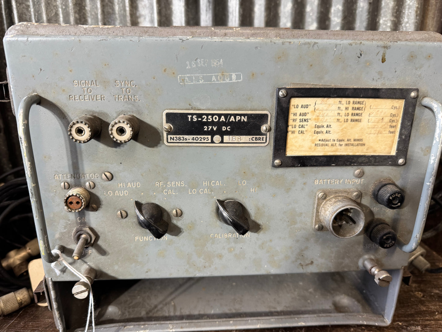U.S. Army Signal Corps TS-250A/APN Radar Test Set
