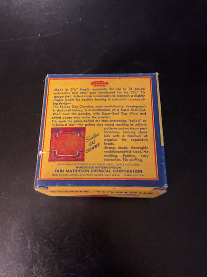 Vintage Western Super-X 16 Gauge Shotgun Shells — Full Box of 25