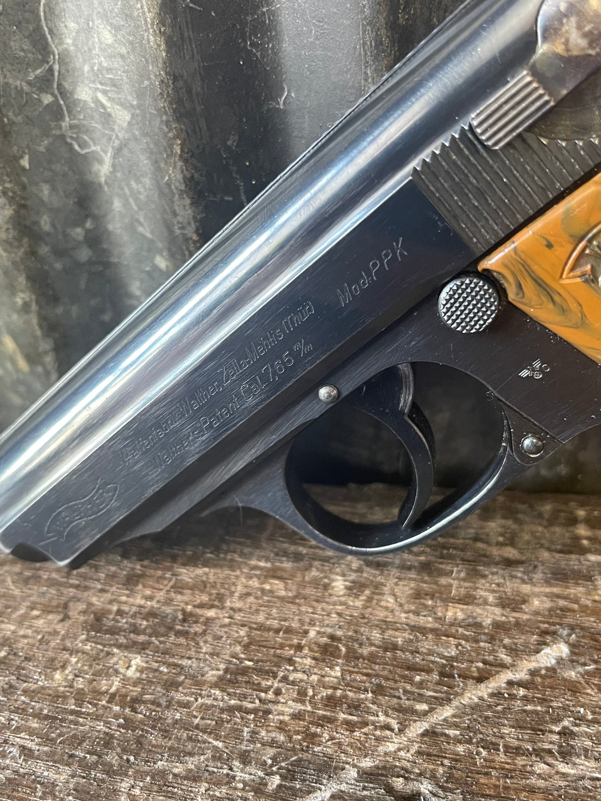 1940 Walther PPK 7.65mm (.32 ACP) – Police Issue Eagle/C – Matching Electric-Penciled Slide – Bakelite Grip