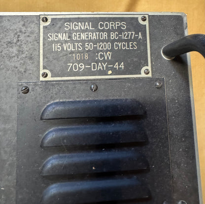 WWII Signal Corps BC-1277-A Signal Generator – Radar & Radio Test Set (1944)