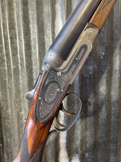 F. de Zabala Hermanos Eibar Spain 12 Gauge Side-by-Side Double Barrel Shotgun – Engraved Receiver – Double Triggers