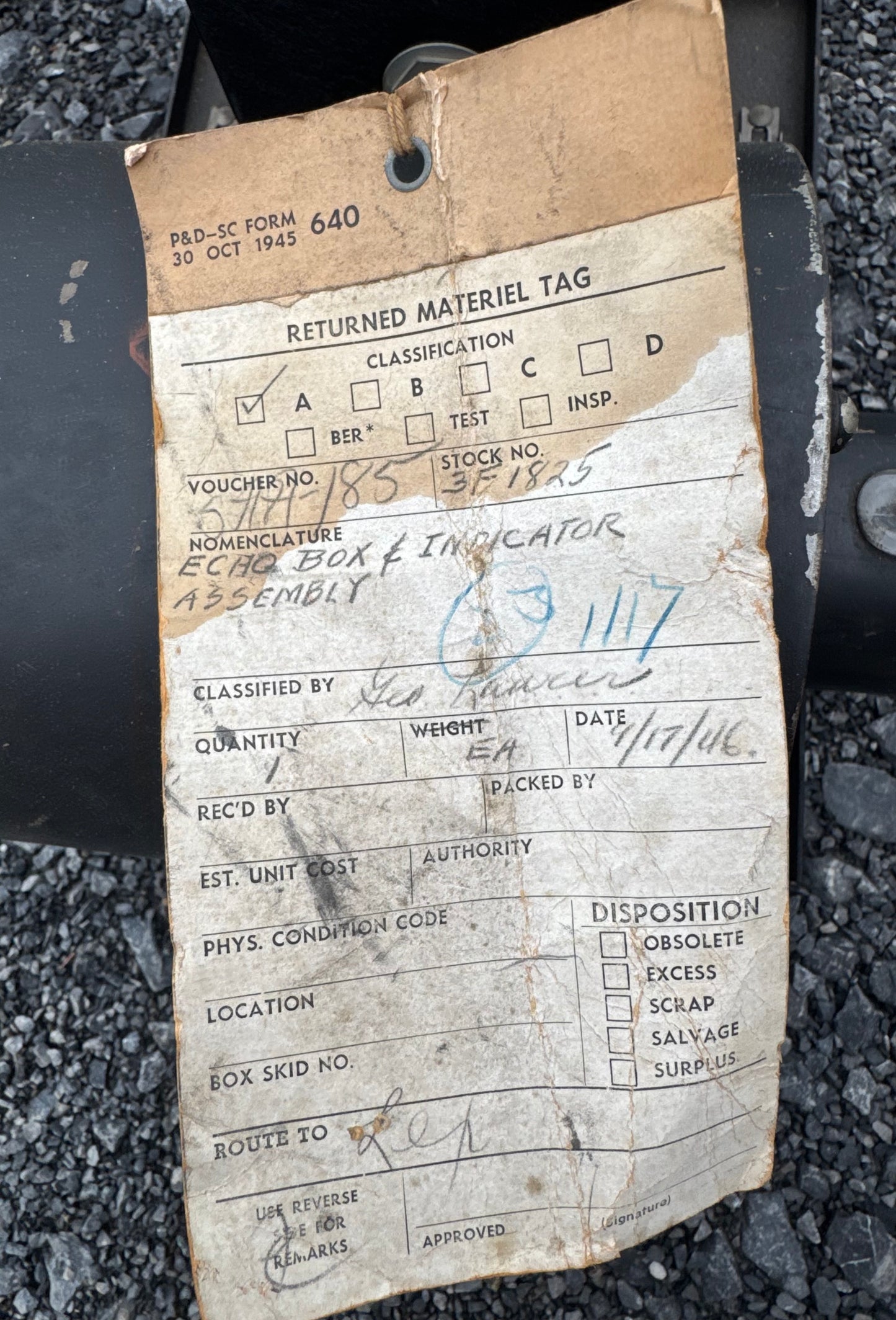 WWII MIT Radiation Lab “Echo Box” Type G & Indicator Assembly