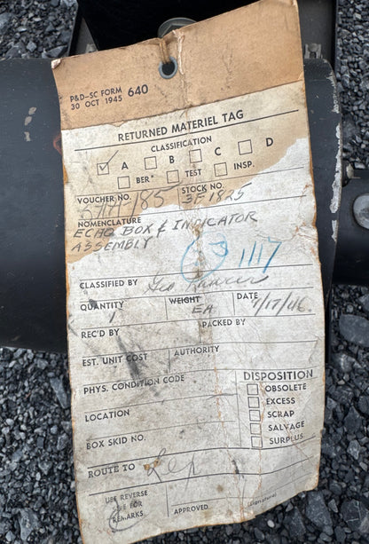 WWII MIT Radiation Lab “Echo Box” Type G & Indicator Assembly